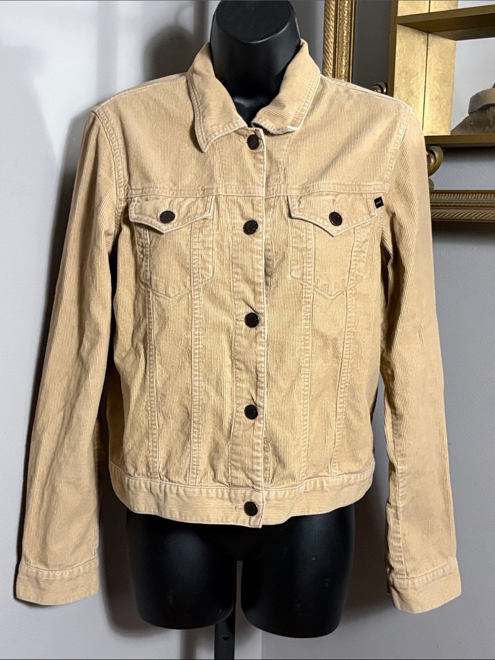Abercrombie & Fitch Medium Tan Corduroy Jean Jacket